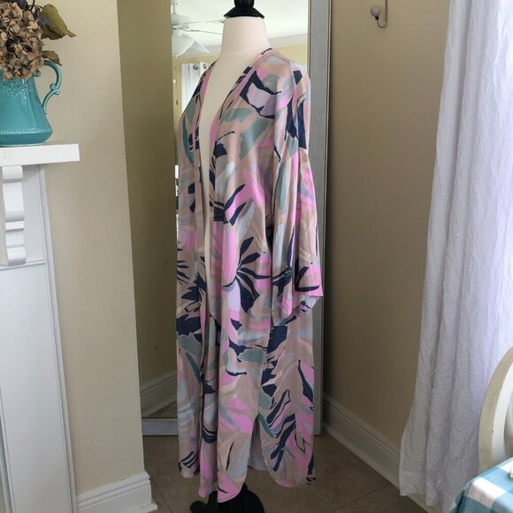 Saltwater Luxe Banks Midi Robe In Pastel Waves Large - Picture 5 of 10